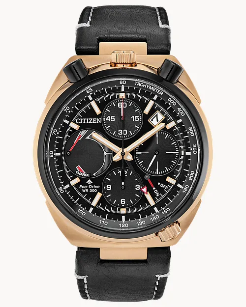 Promaster Tsuno Chrono Racer Black Dial Leather Strap AV0073-08E Promaster Tsuno Chrono Racer Black Dial Leather Strap AV0073-08E